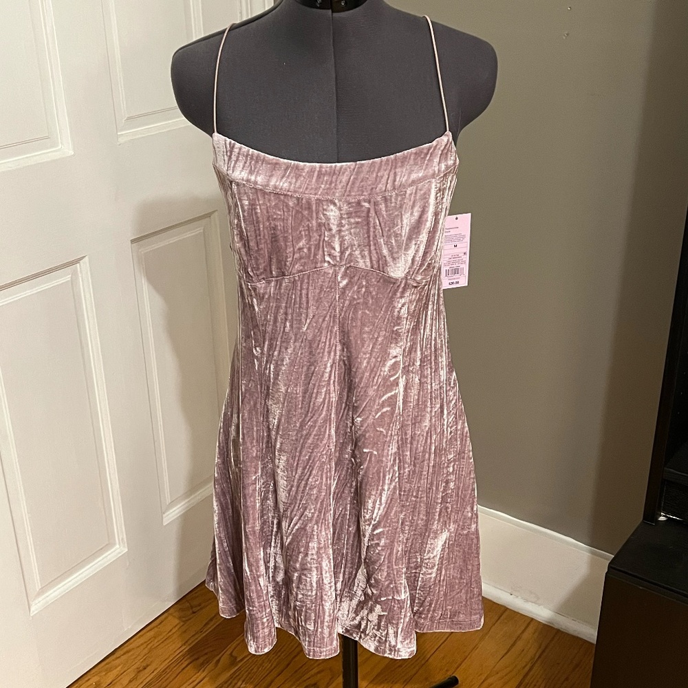 NWT Velvet Velour Y2K Minidress | Pink Lavender | Medium